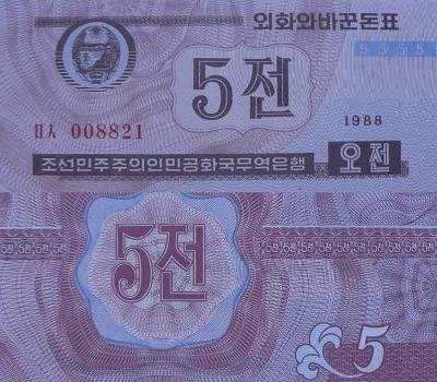 Korea Severní 5 chonů P24-2  UNC