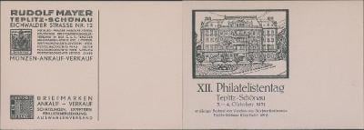 10B2581 Dva lístky Teplice Šanov - filatel. obchod, výstava 1931