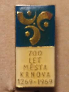 P82 Odznak Město Krnov - 700 let   1ks