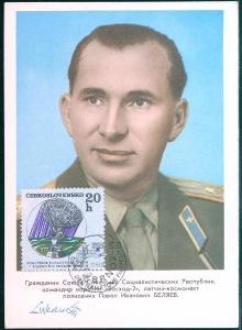 16B28 Rusko pohlednice kosmonauta- Pavel Ivanovič Běljajev/ Lukavský