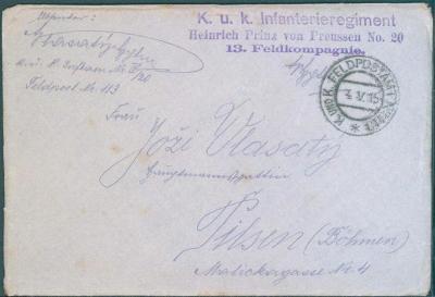 13B393 Austria, Infanteriegiment Henrich Prinz von Preusen / PLZEŇ