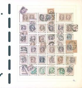 13A51 Rakousko- soubory - známky a vybraná lepší razítka