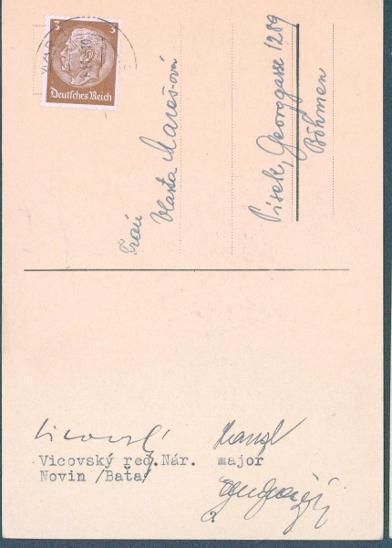 12D4 Koncentr. tábor Weimar - Vicovský,red. N.novin, Písek, vč.podpisu
