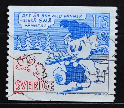 SVERIGE-Švédsko 1980. Umění-Komiks, Mi.1124a / KT-309