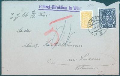 13B486 Dopis policejní ředitelství Vídeň - Luzern