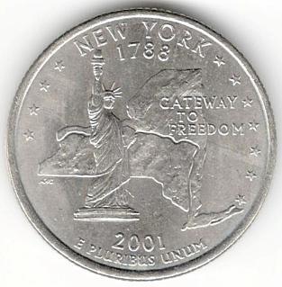 1/4 Dollar 2001 D - New York, USA - Numismatika