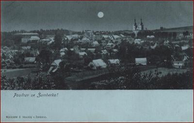 Žamberk (Senftenberg) * noční pohled na město * Ústí nad Orlicí * M983