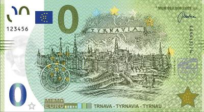 Memoeuro suvenírová bankovka 0 Euro 2021 Trnava