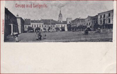 Lipník nad Bečvou (Leipnik) * lidé, část náměstí * Přerov * M1049