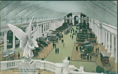 27A10 Pohlednice Výstava automobilů Brusel 1910
