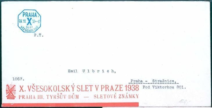 10B909 X. všesokolský slet Praha 1938
