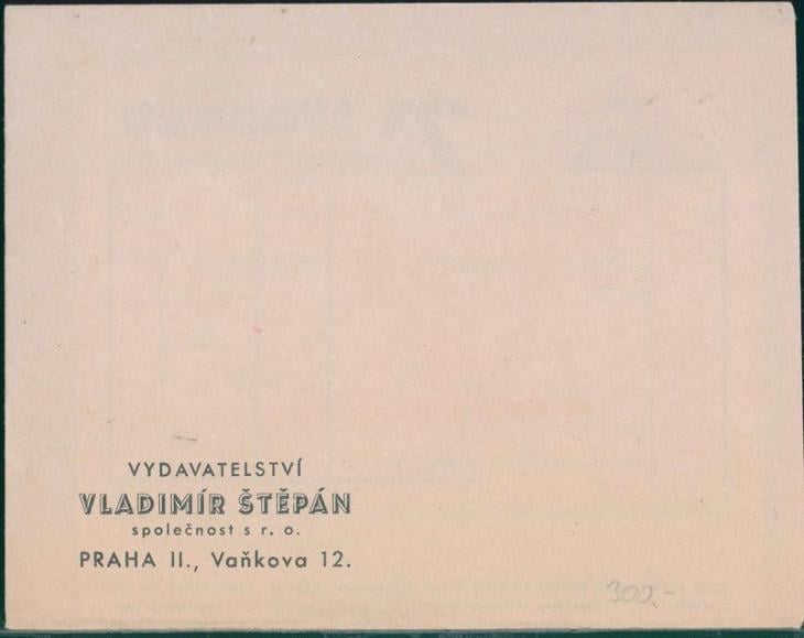 10B926 Firemní dopis Vydavatelství V. Štěpán Praha, vč. faktury - Filatelie