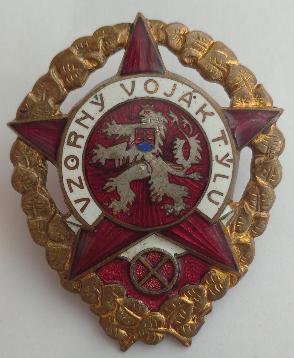 Vojenský odznak ČSR z 50. let - Vzorný voják týlu - Odznaky, nášivky a medaily