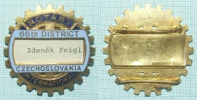 Odznak - Rotary - Československo