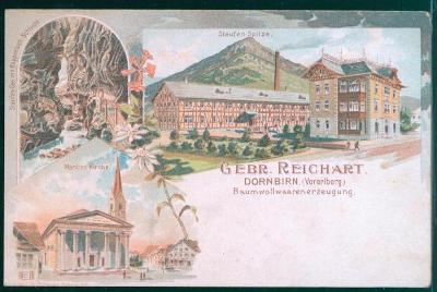 10D2187 Dornbirn, Rakousko, továrna na bavlněné výrobky Gebr. Reichart