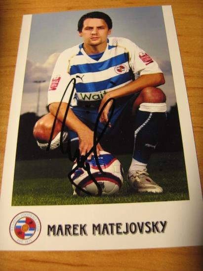 Marek Matějovský - Reading FC - orig. autogram   - Ostatní sběratelské předměty