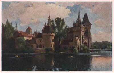 Městský motiv * pohled na hrad, umělecká, Budapešť * M4953
