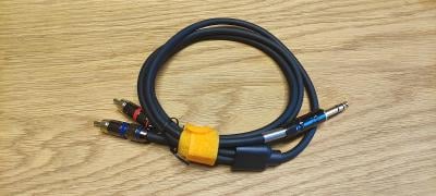 TISINO kabel jack 6,35mm na 2x cinch 1m