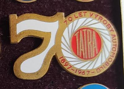 P101 Odznak TATRA Kopřivnice 70let výr. automobilů 1897-1967 mimořádný