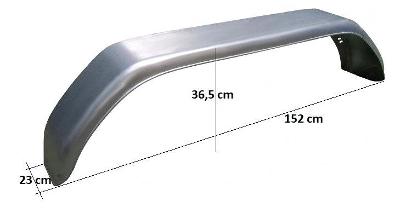 Blatník tandemový plechový lomený š230/v380/d1510 mm    