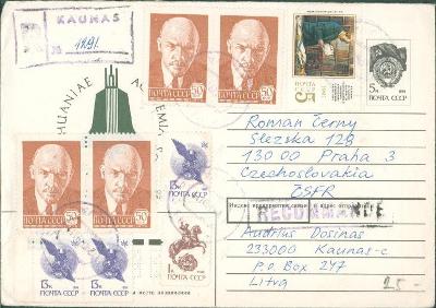 16B109 R dopis Kaunas / Litva - Praha