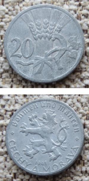 20 haléř 1941 - krásný - Numismatika