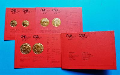 ❗Certifikáty k zlatým mincím Karla IV.1998- 2500,5000,10000Kč +přebal❗