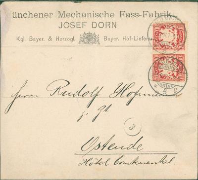14B1067 Firemní dopis Mnichov - Ostende