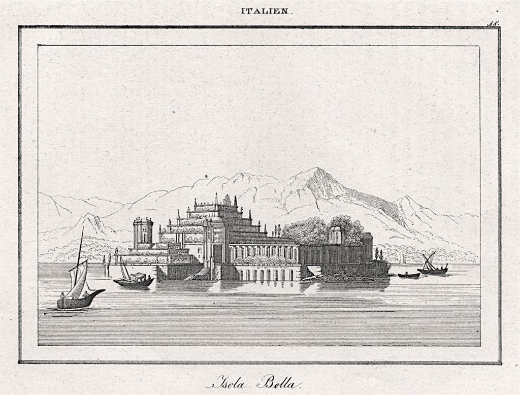 Isola Bella, Le Bas, oceloryt 1840 - Mapy a veduty Evropa