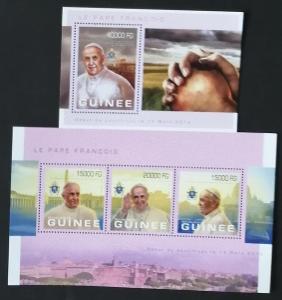 Guinea 2013 Mi.9946-8+Bl.2261 36€ Papež František