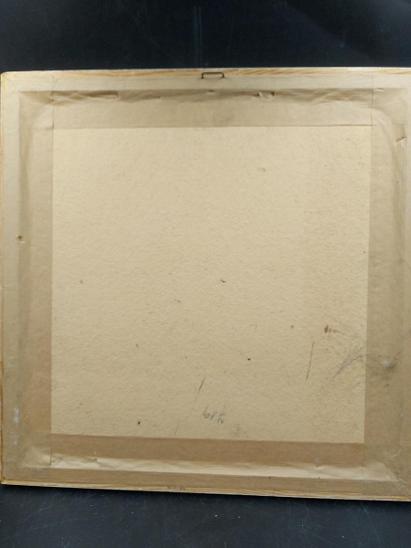 Akvarel na papíře , rám,sklo signováno viz foto 42,5x42,5 (15611P)