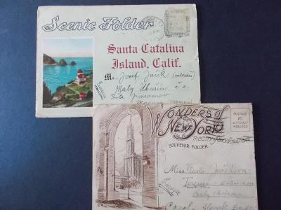 Obálka dopis pohlednice Amerika Californie New York 