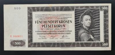 500 korun 1942, neperforovaná, 1. vydání, série E