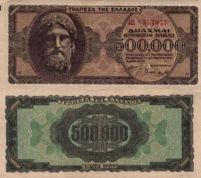 Řecko 500.000 Drachma; 20.03.1944; EF; Pick#126