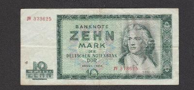 Německo 10 Marek NDR/DDR; 1964; Pick#23; VF