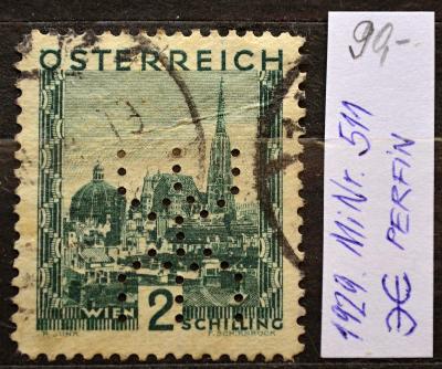 Perfin-Rakousko, 1929. MiNr. 511 / KT-390