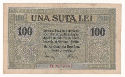 100 Lei 1917, Rumunsko / Nemecko, 1.svetová