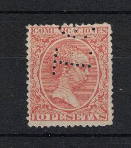 Spain 1889, Mi201 Alfons (*) PERFIN 1000€
