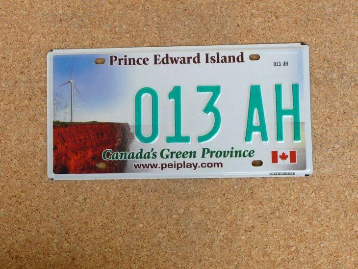 SPZ, Prince Edward Island originál... - Motoristické registrační značky
