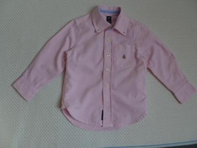Košile zn. GAP růžová, vel 4 roky, klasická, dlouhý rukáv
