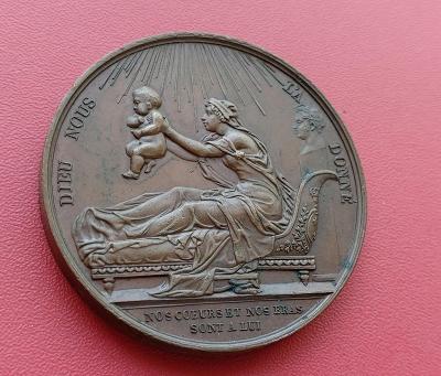 Medaile - vydaná na památku kontroverzního narození vévody 1820.