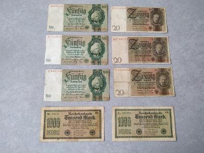 Bankovka stará bankovka  Platidlo Sbírka   Peníze 50 20 Německo 