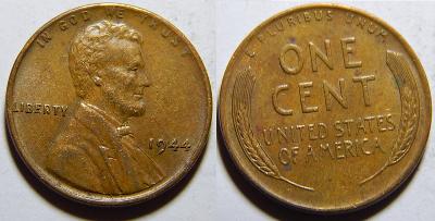 USA 1 Cent 1944 XF č30470
