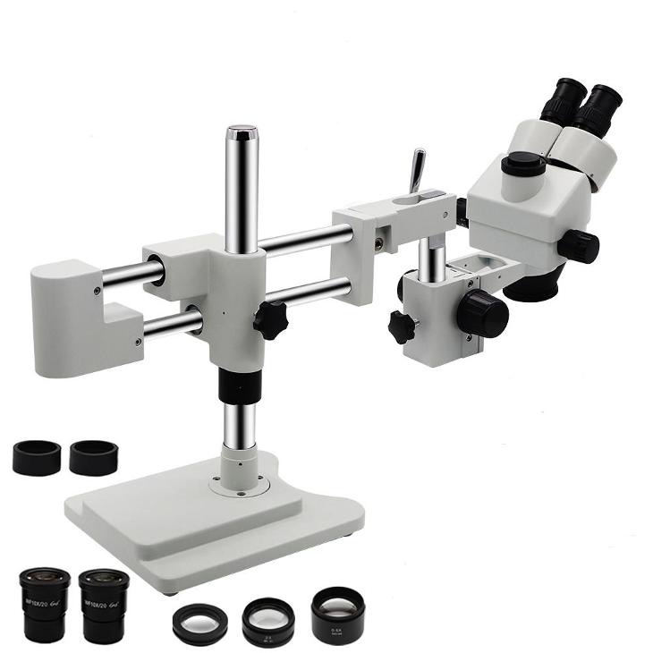 Mikroskop 3.5x-90X Trinokulární Stereo Mikroskop Hlava, Stojan Set - Foto