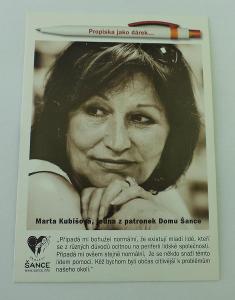 Marta KUBIŠOVÁ - zpěvačka - charitativní pohlednice