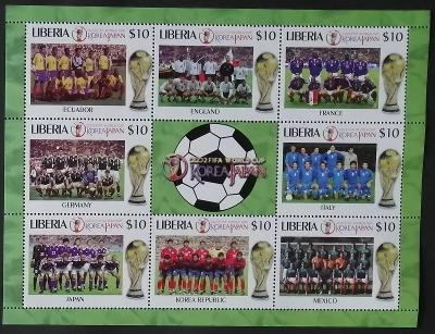Libérie 2002 Mi.4550-7 6,5€ Mistrovství světa ve fotbale, sport