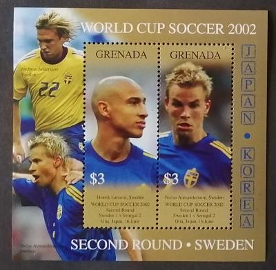 Grenada 2002 Bl.692 6€ Mistrovství světa ve fotbale, sport