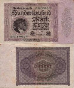 Německo 100 000 Mark; 01.02.1923; FF; Pick#83a