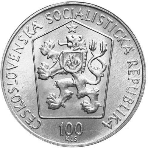 Vzácná stříbrná mince 100 Kčs 1985 Martin Kukučín, perfektní stav!