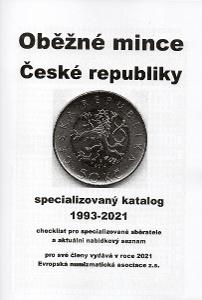 Oběžné mince České republiky 1993-2021, Praha, 1.vyd. ENA - NOVINKA!!!